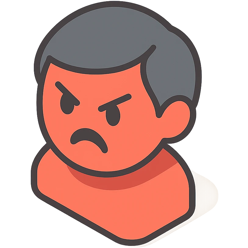 раздражённый человек emoji