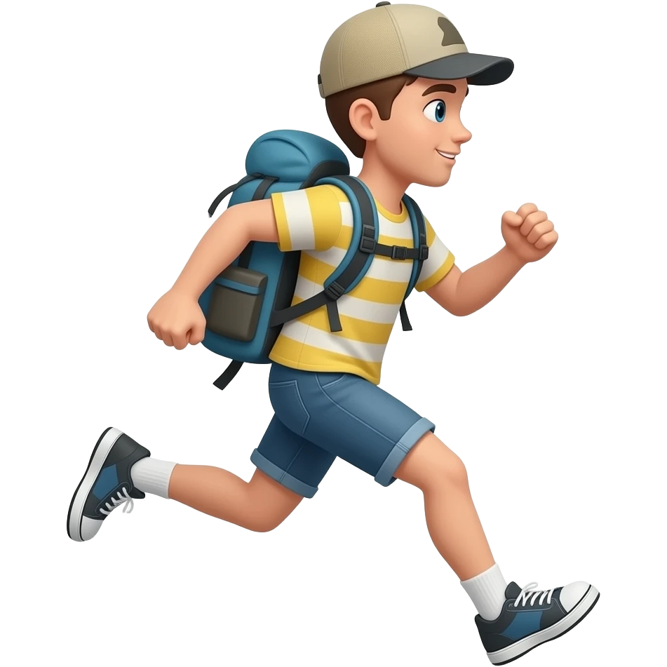 traveller running emoji