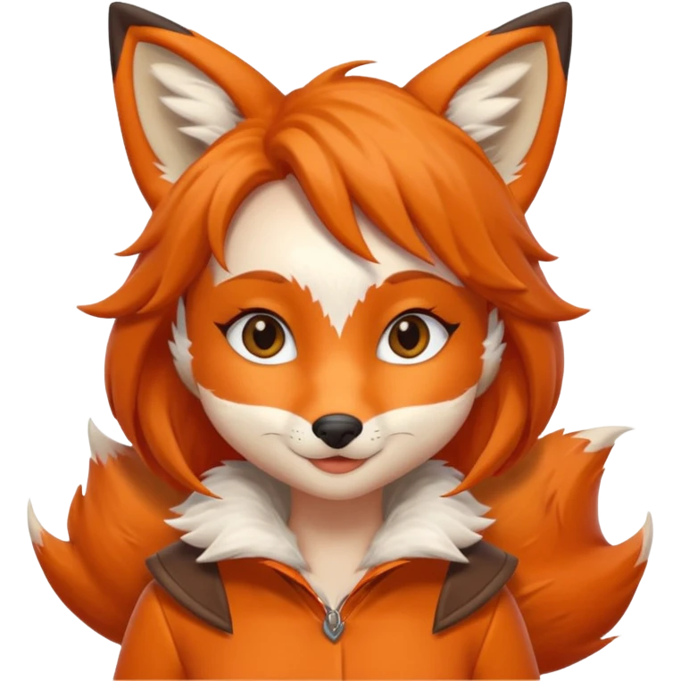 Attractive anthro fox girl emoji