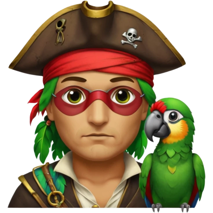 pirate and parrot emoji