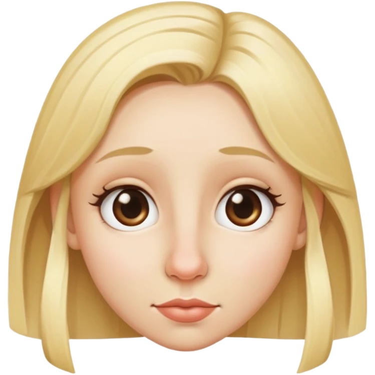 blonde girl big nose emoji