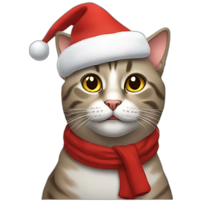 Cat santa emoji