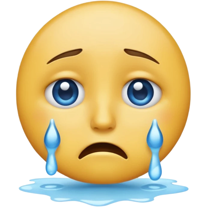 Blue emoji crying emoji