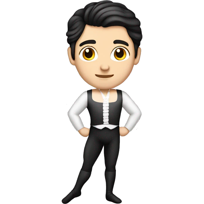 ballet dancing male caucasian dark hair emoji