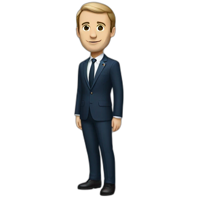 macron full body on the side emoji