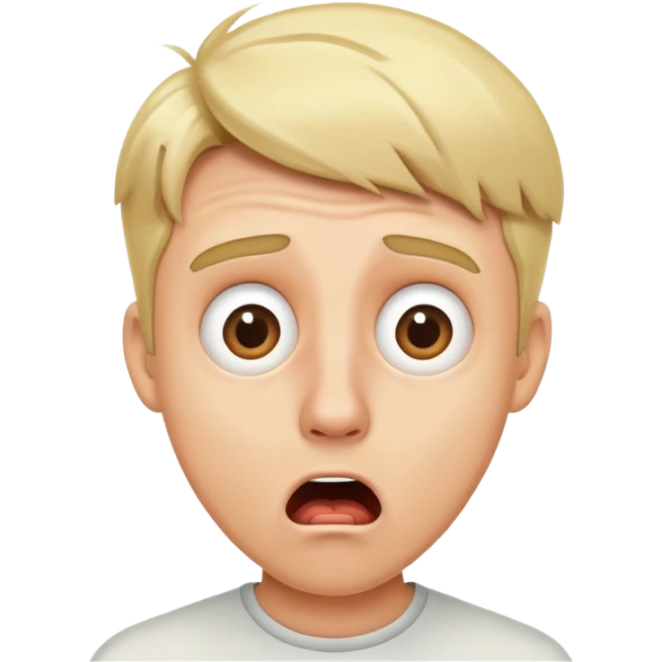Shocked blonde man emoji