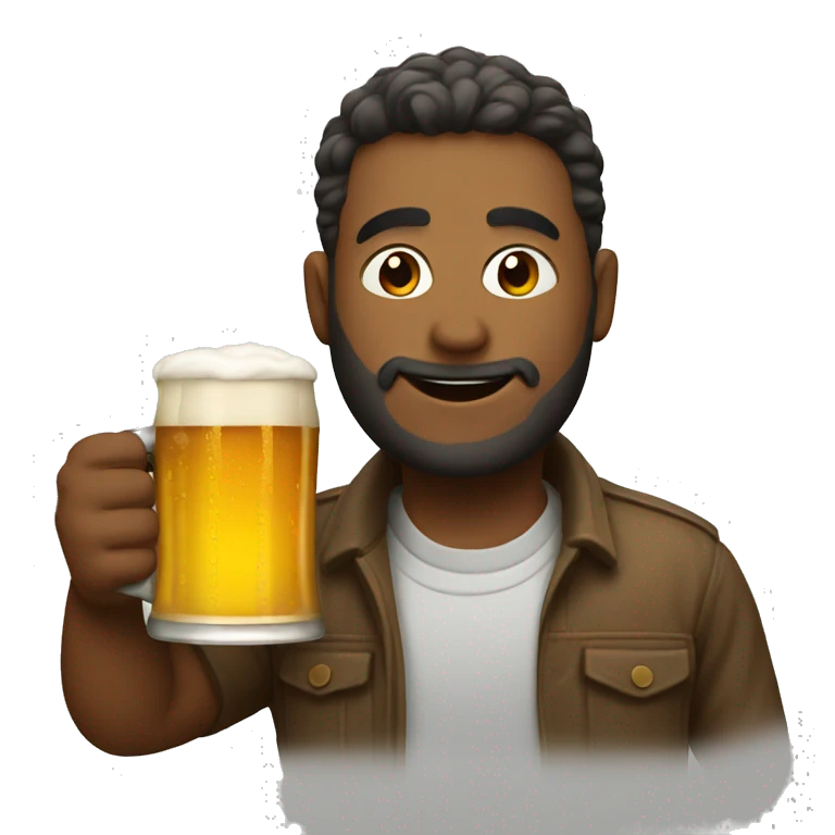 Drinking beer emoji