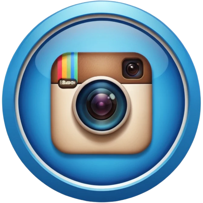Verificado azul do Instagram redondo  emoji