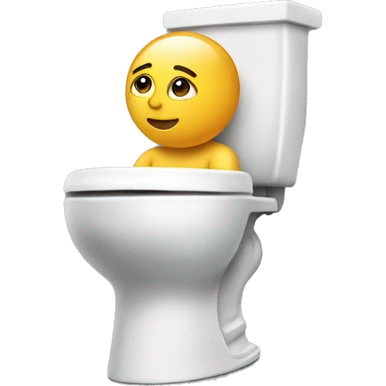Sitting on toilet waiting to shower  emoji