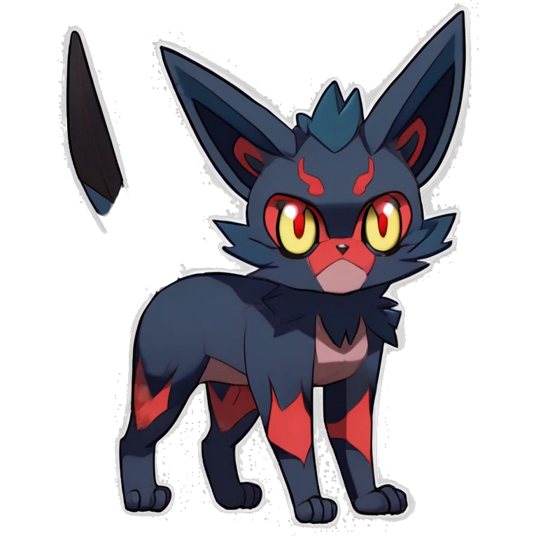 Litten-Zorua-Nargacuga-Fakemon-hybrid full body emoji