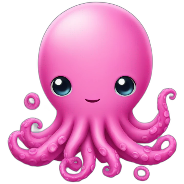 cute pink kraken emoji