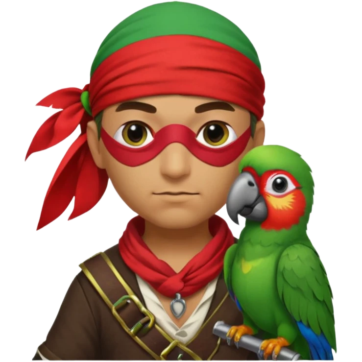 pirate and parrot emoji