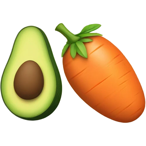 avocado and carrot emoji