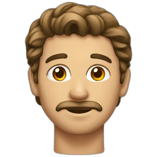 Hombre con la cabeza emoji
