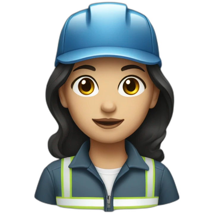 Truck driver girl with dark hair emoji