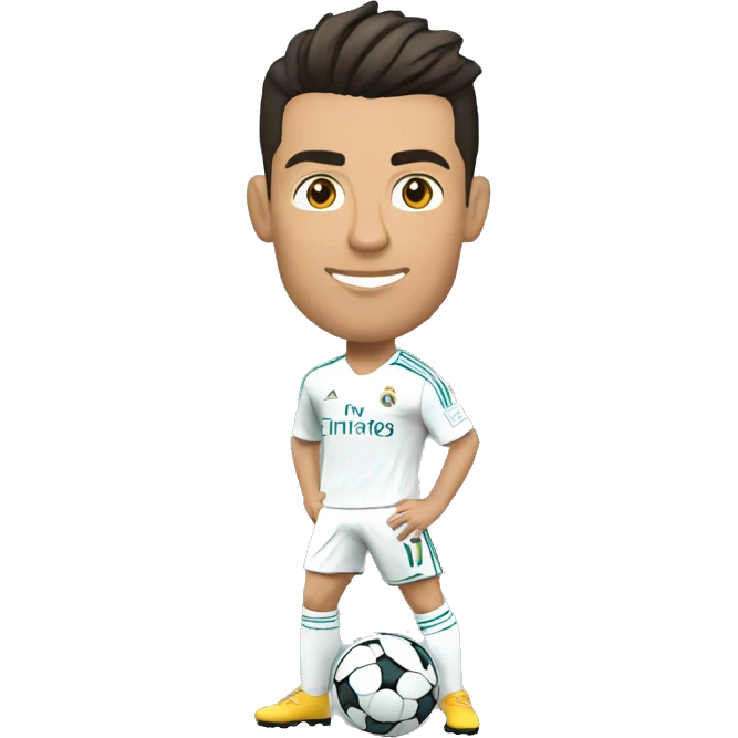 Cristiano Ronaldo con copa de europa emoji