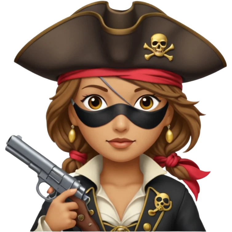 Lady Pirate With Gun emoji