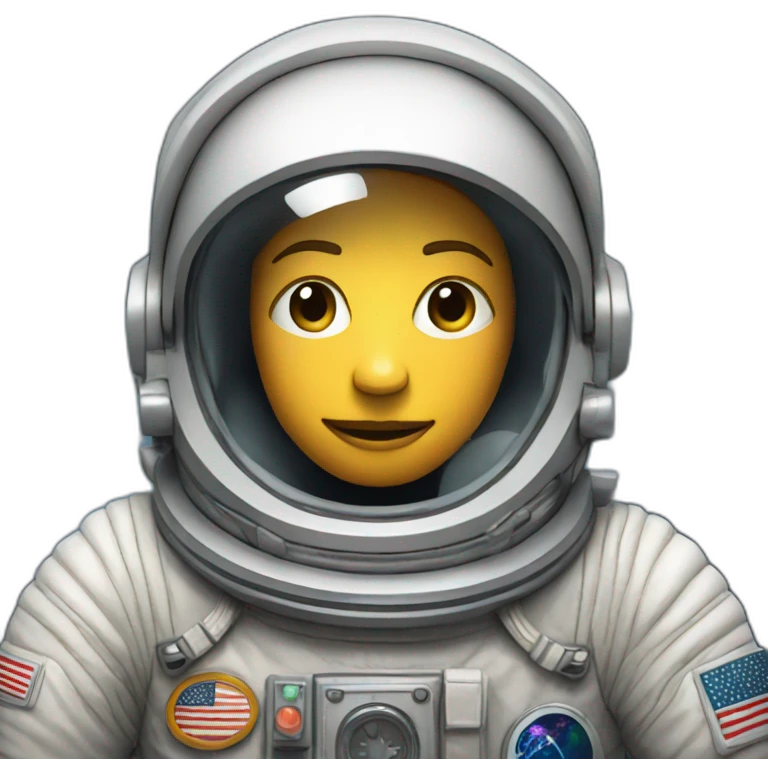 an astronaut in a spaceship emoji