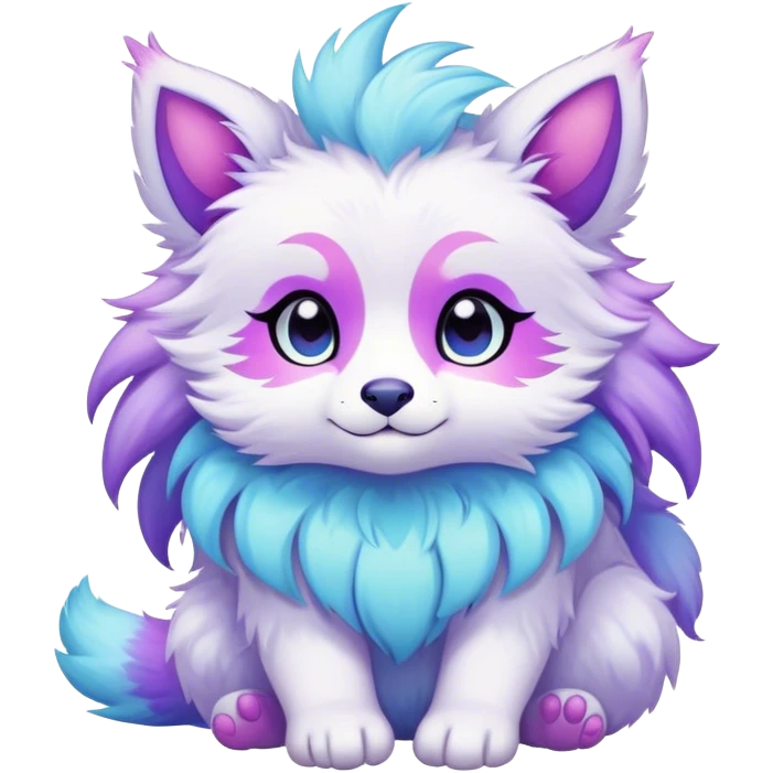 Kawaii bright fantasy ethereal anthro fursona animal emoji