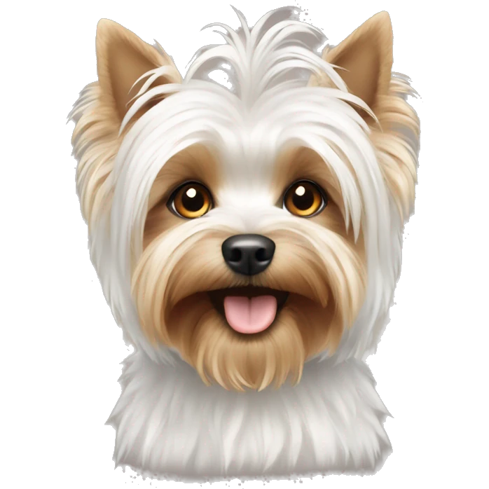 White fluffy yorkie dog emoji