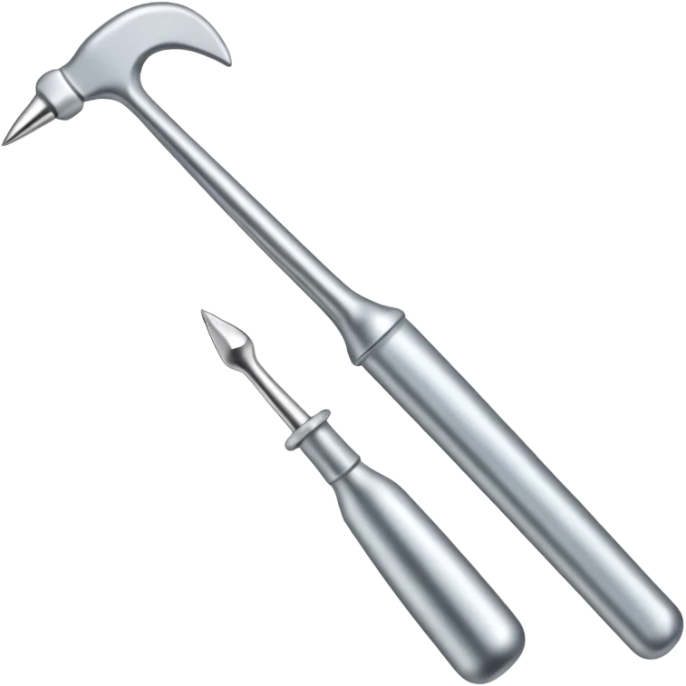 Long pokey dentist tool  emoji