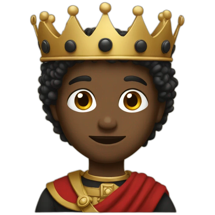 King's son with black emoji