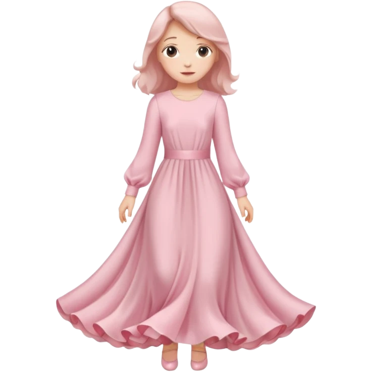 Girl curtsying with dress emoji