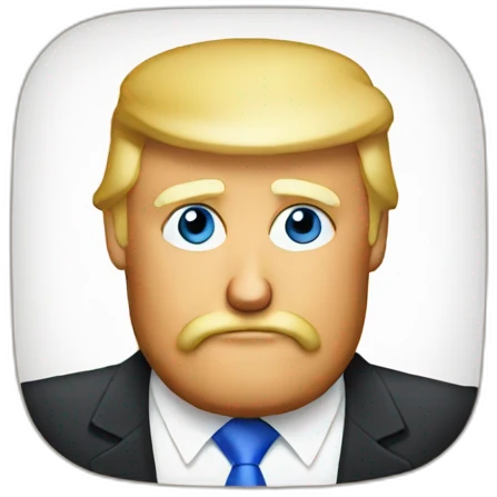 Trump wearing a beard emoji