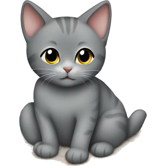 small gray cat on a blanket emoji