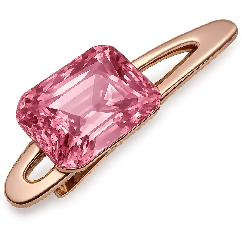 pink gemstone barrette, elegant and modern emoji