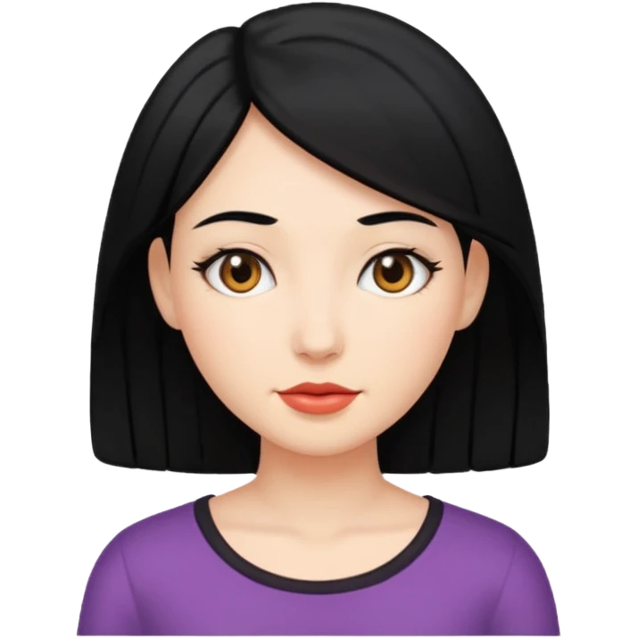 Black hair woman emoji
