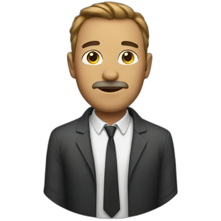 A man with a cat face emoji