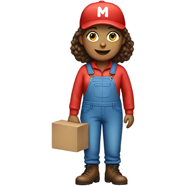 Woman in Mario outfit  emoji