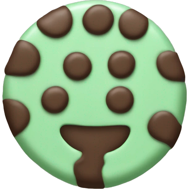 Mint chocolate cookie emoji