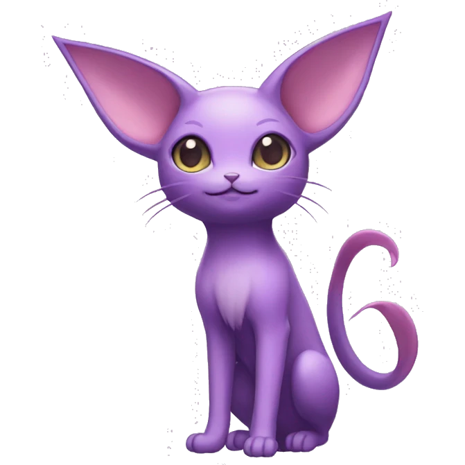 Kawaii Espeon full body emoji