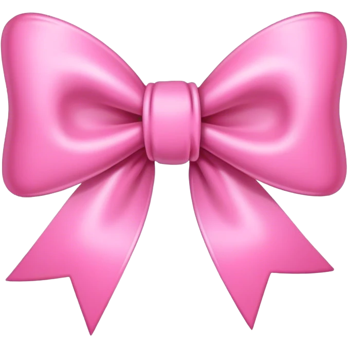 Pink cute bow emoji