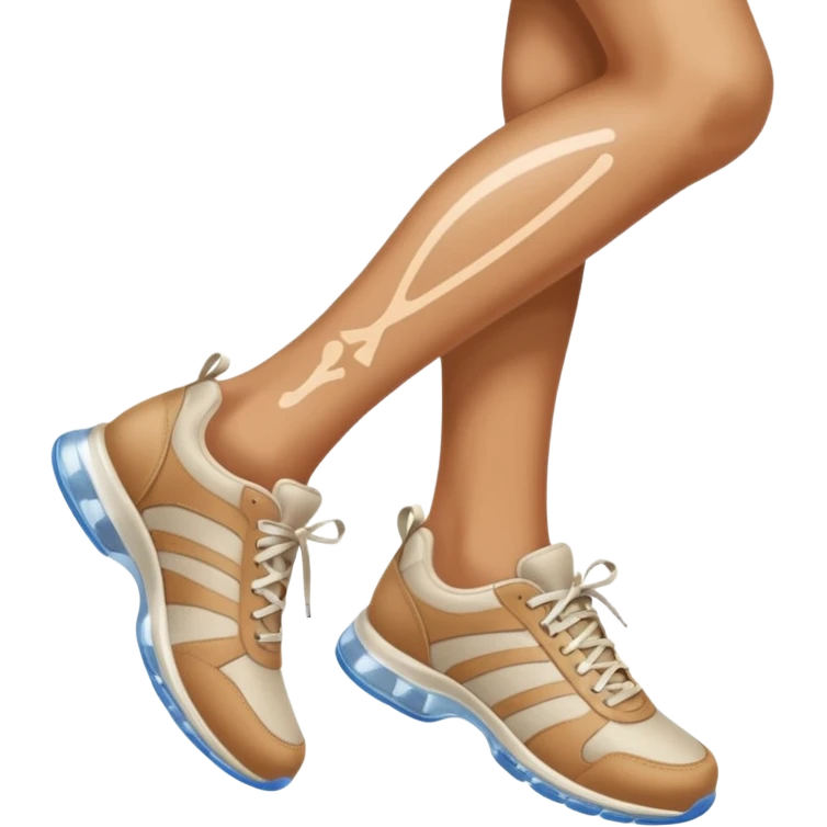 a shoe with a foot inside, stepping and showing a clear shoe print below. and leg with motion line







 emoji