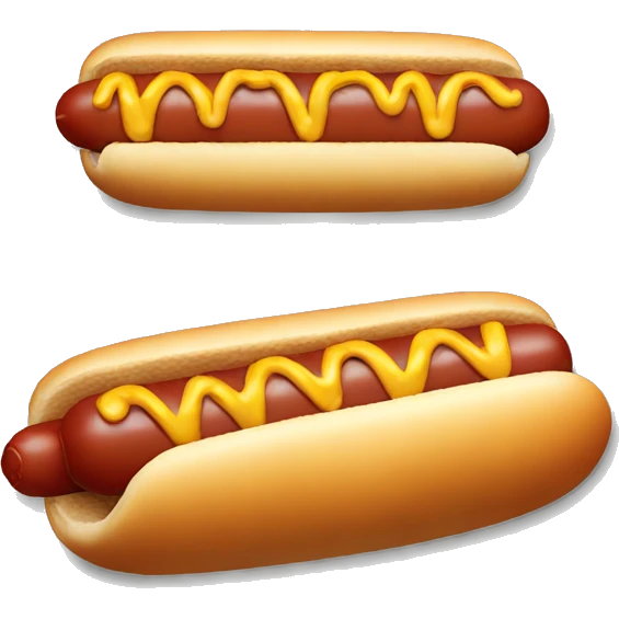 Hotdog with mayon3 emoji