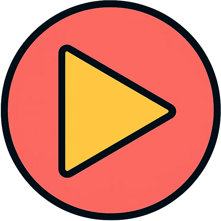 colored play button icon emoji