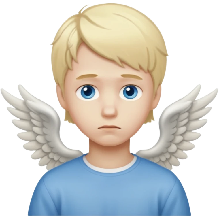 boy angel , sad emoji