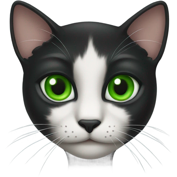black cat emoji green eyes emoji