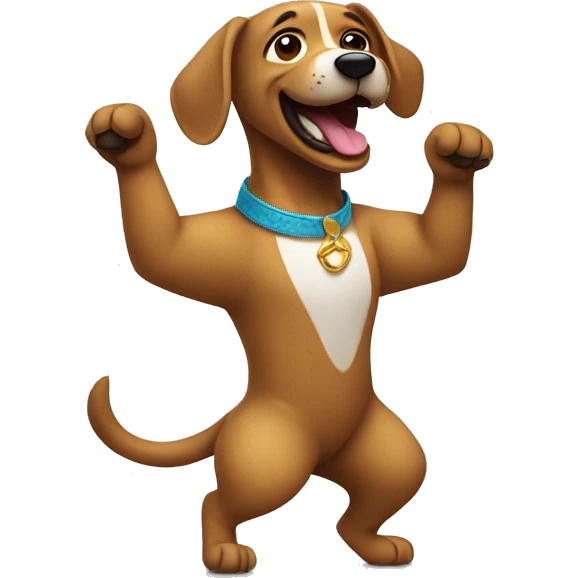 Un perro bailando  emoji