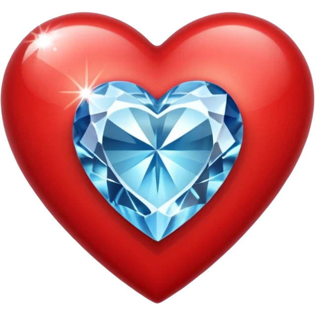 heart with a crystal clear center emoji