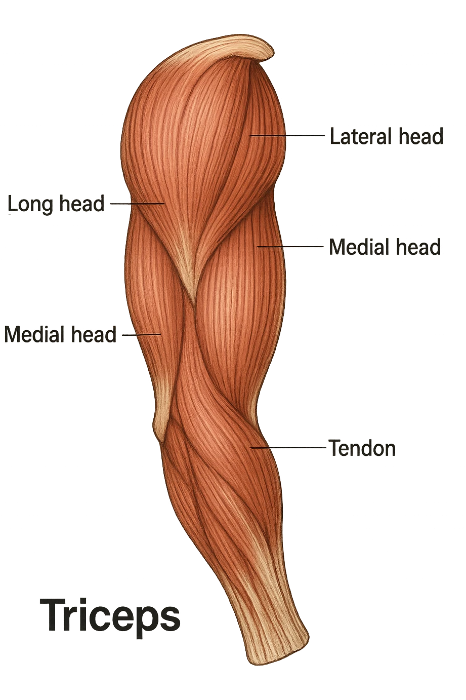 tricipite visto anatomicamente emoji