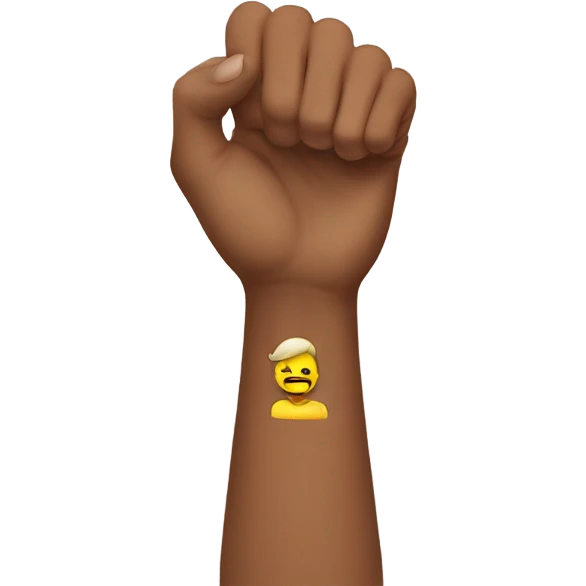 Touching my arm emoji