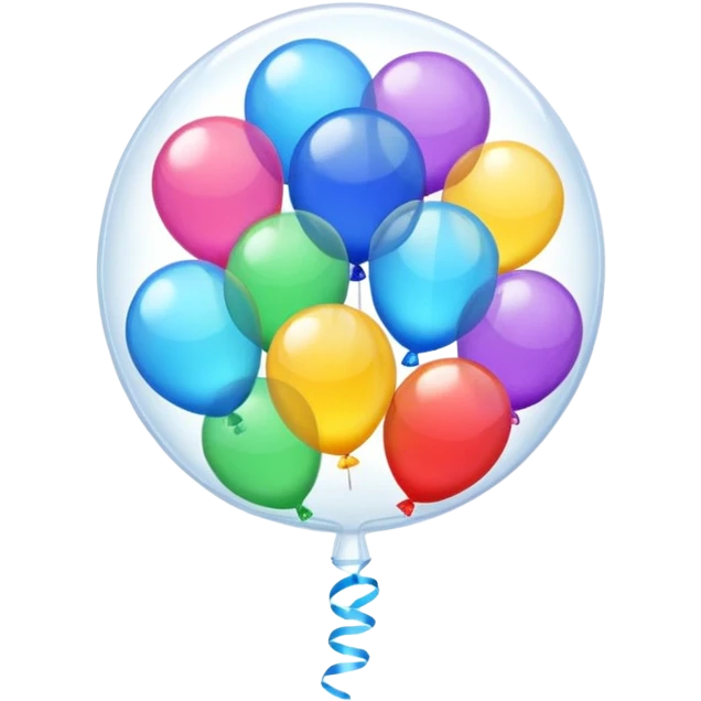the word 'bubble' in a colorful, inflated balloon text style emoji emoji