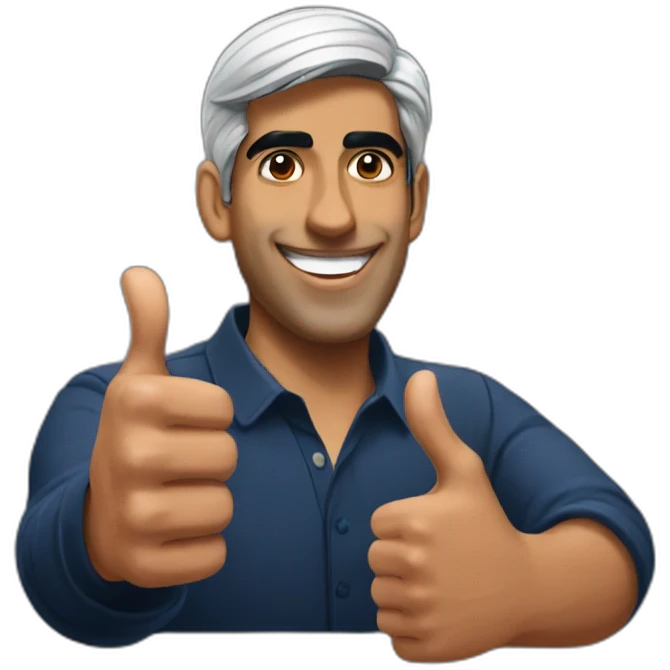 Rishi Sunak thumbs up emoji