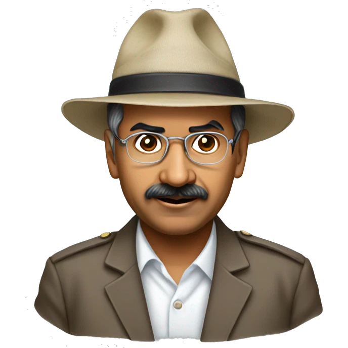 Arvind Kejriwal with gandhi hat emoji
