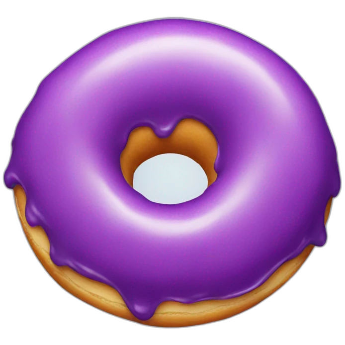 Purple donut emoji