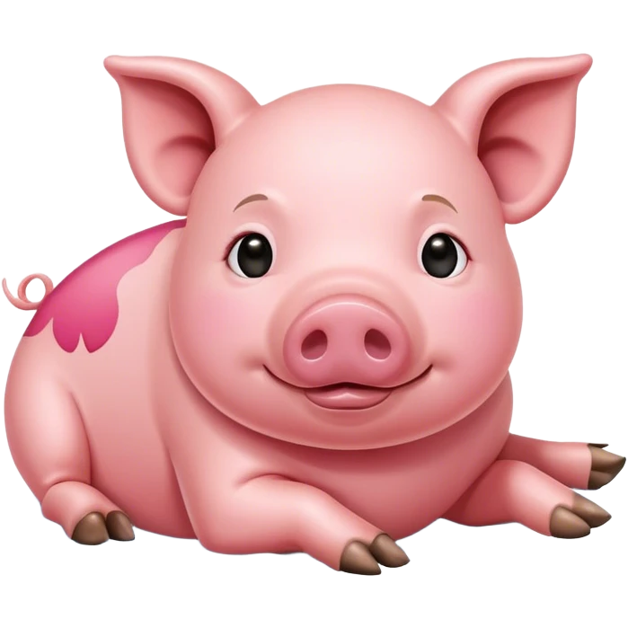 Pig sunbathing  emoji